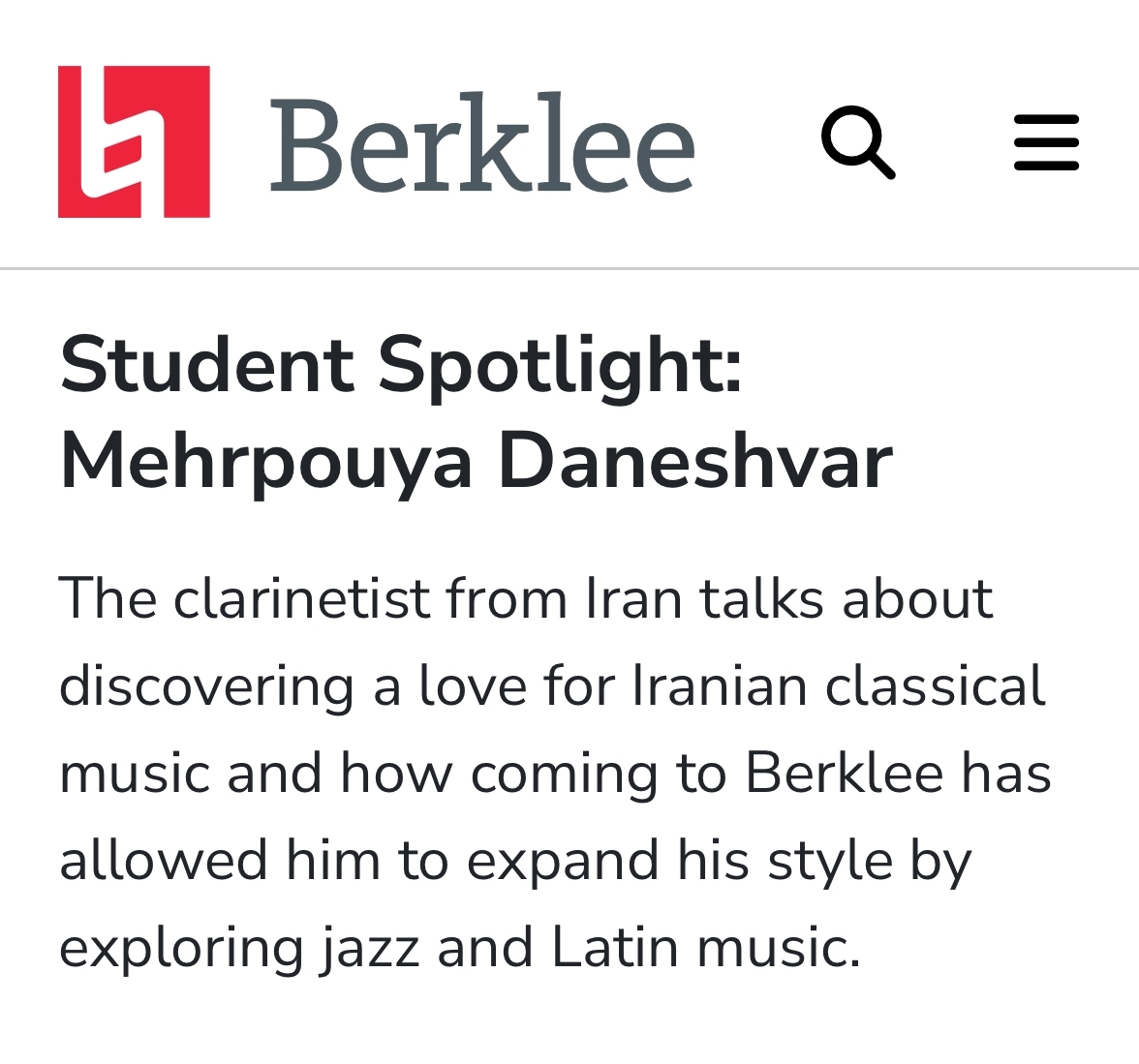 Interview with the Berklee College of Music